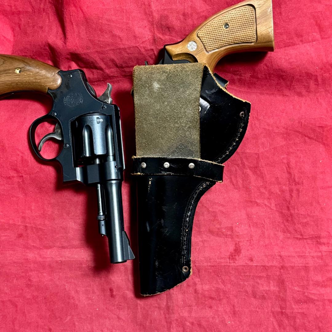 整備済 黒革製 大型リボルバー用 ヒップホルスター