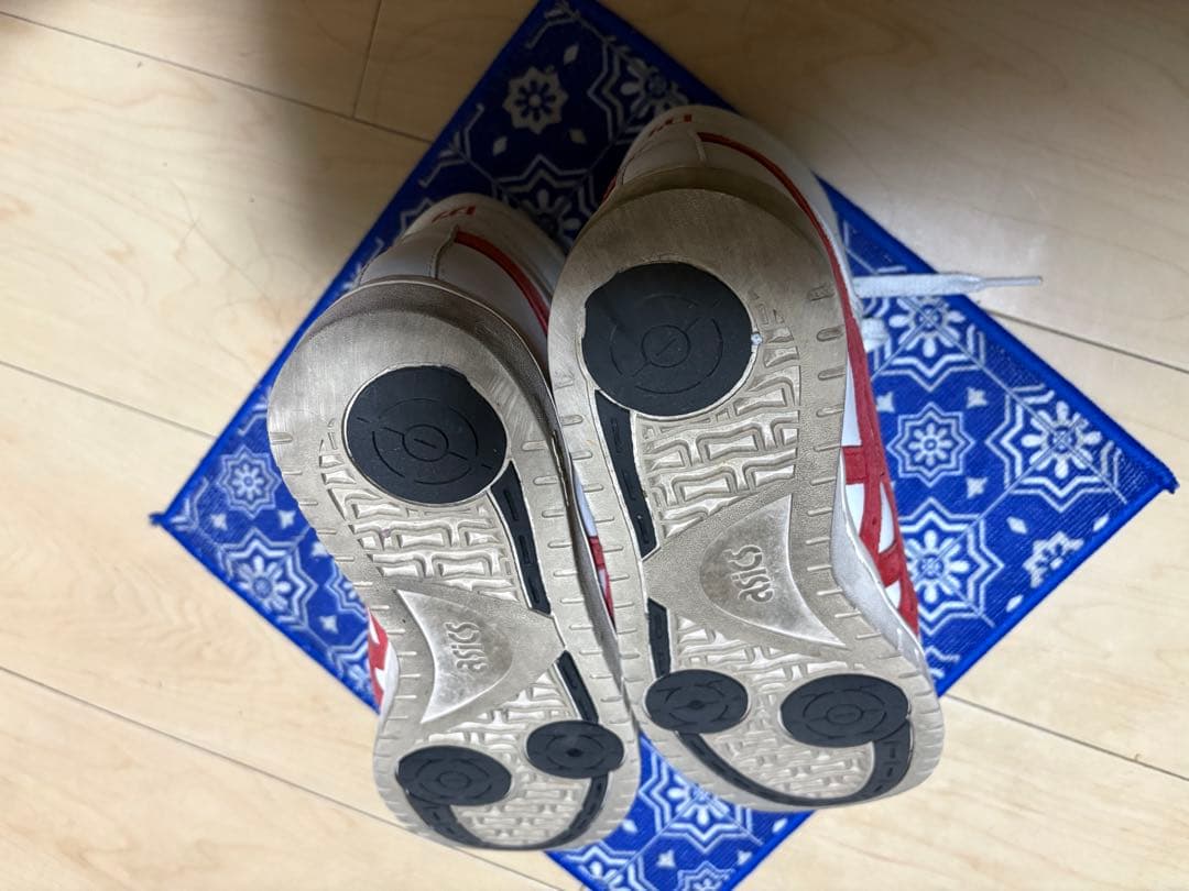 ASICSシューズ 25.5cm ホワイト/レッド