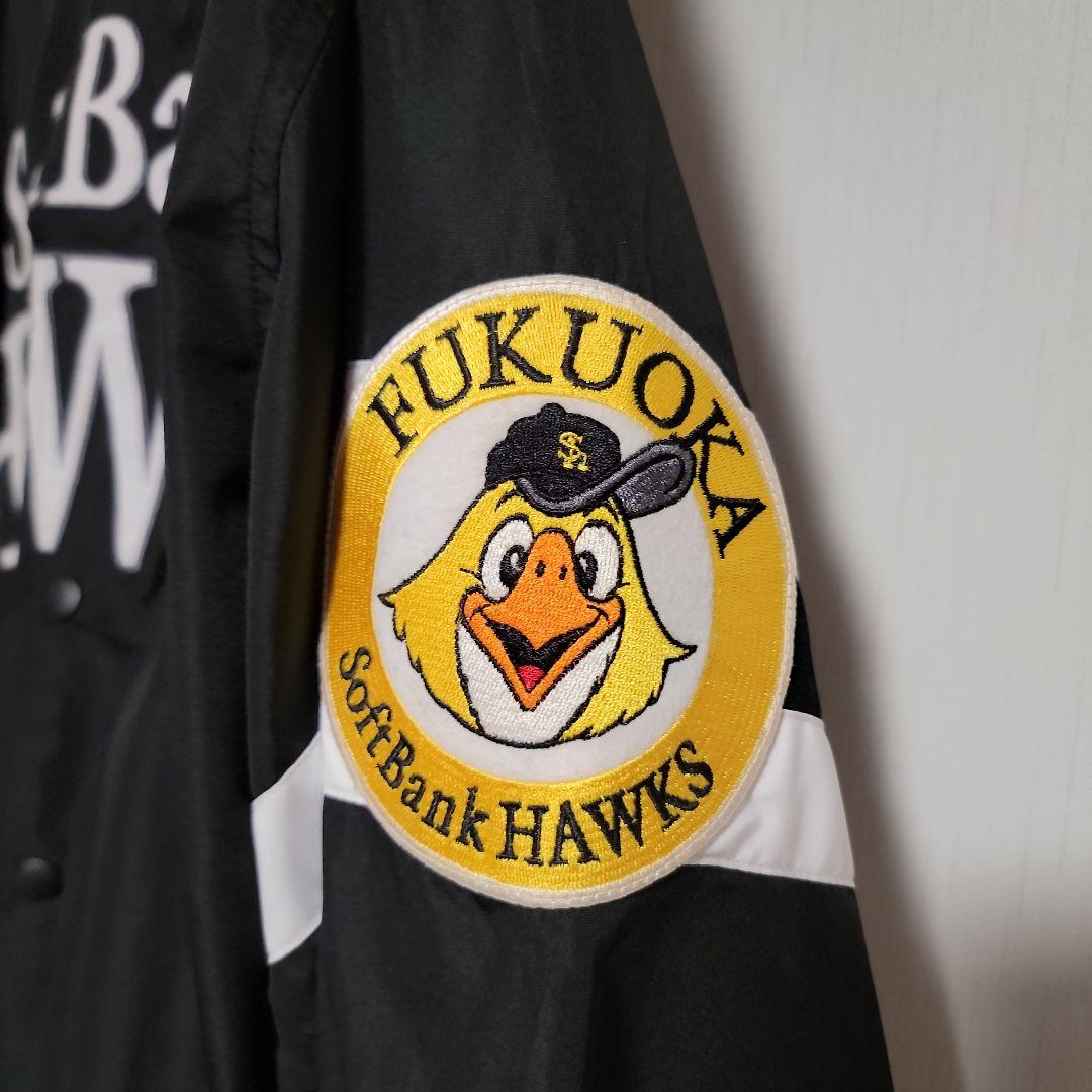 SoftBank Hawks ボタン式ジャケット 黒　サイズM