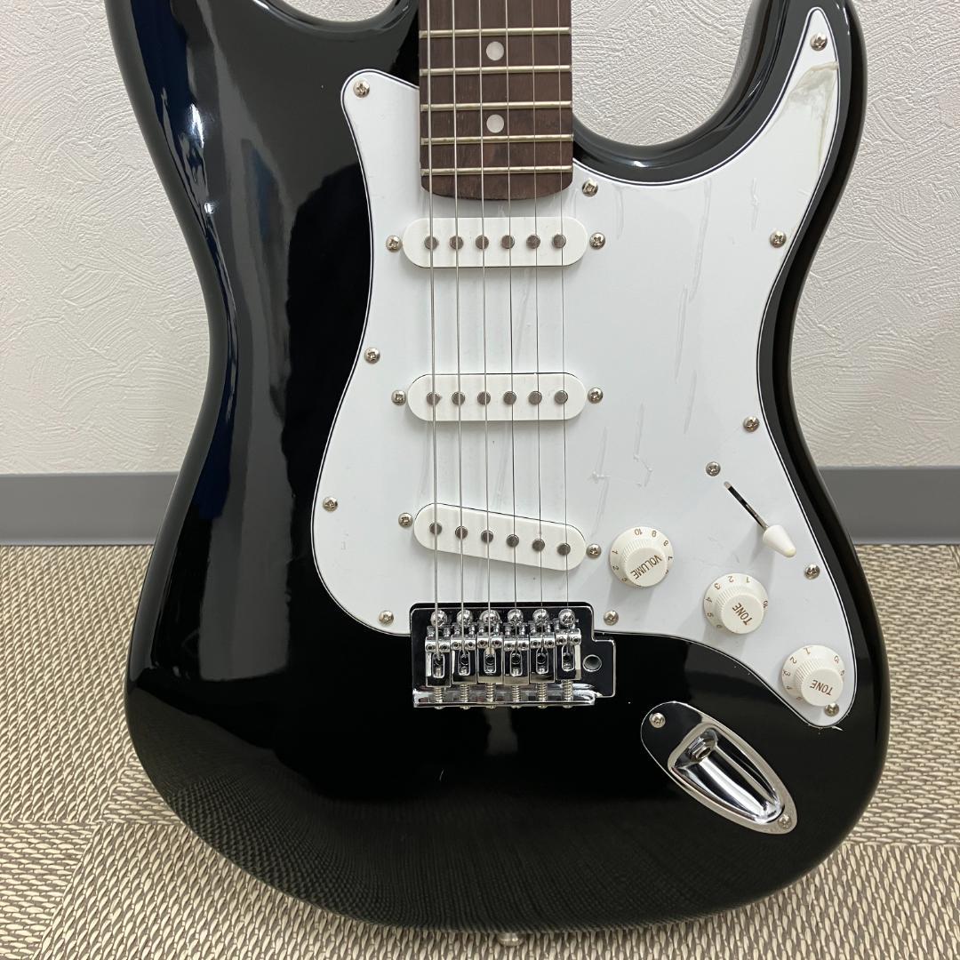 音出し確認済 RDR ストラトキャスタータイプ エレキギター 黒 ソフトカバー