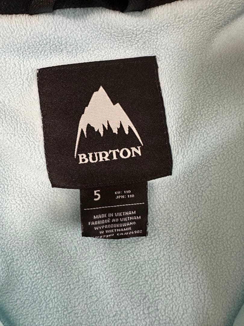 BURTON 子ども用スキーウェア サイズ5 手袋、ネックウォーマー付