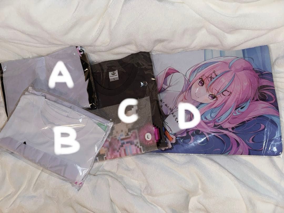 結城さくな 湊あくあ Tシャツ ラバーマット