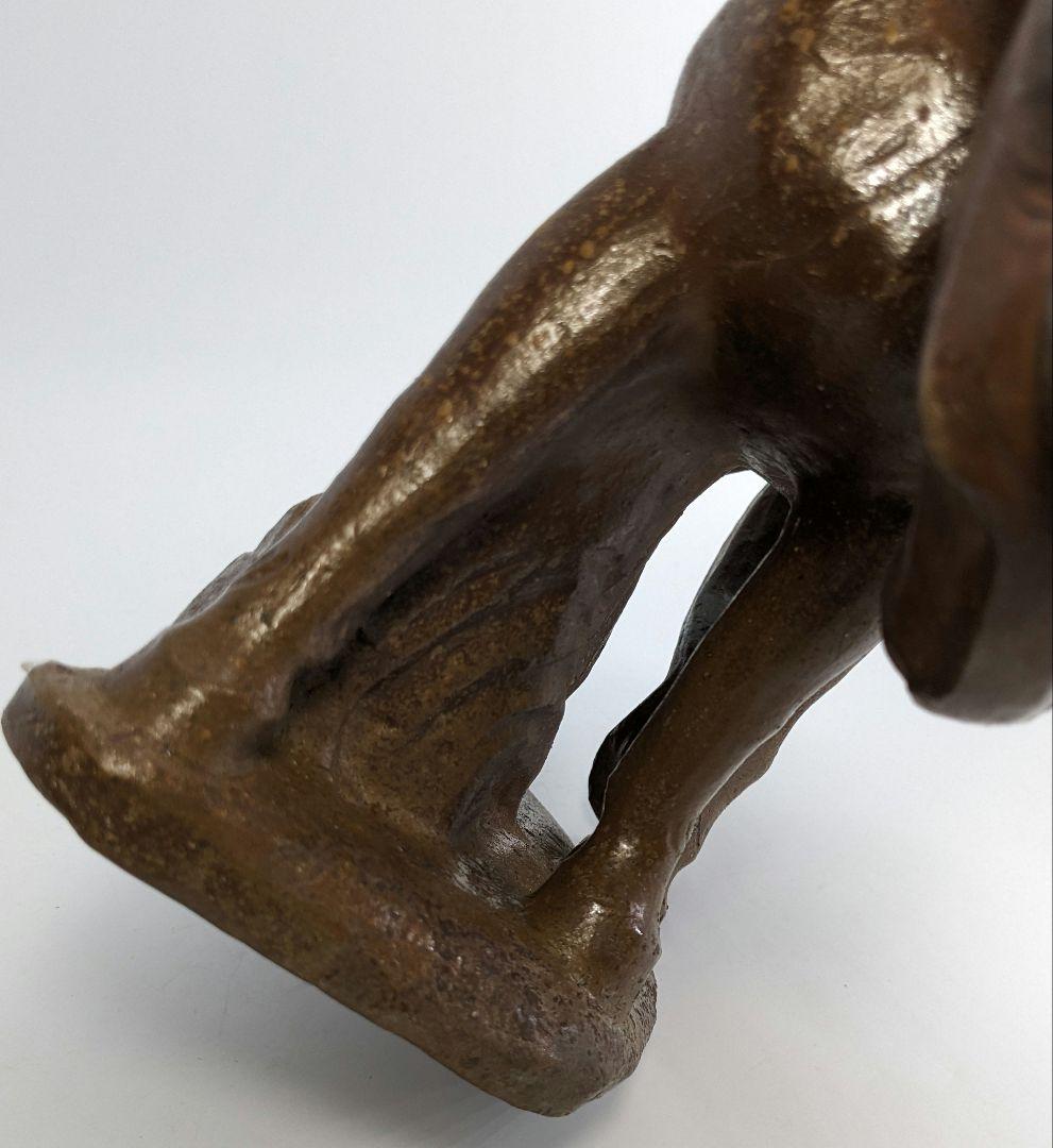 岡山県重要無形文化財 浦上善次 備前焼 午置物 干支 馬 工芸品 細工物 在銘