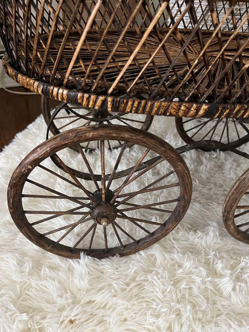 イギリスヴィンテージ 1940年 ドール乳母車 baby carriage 大