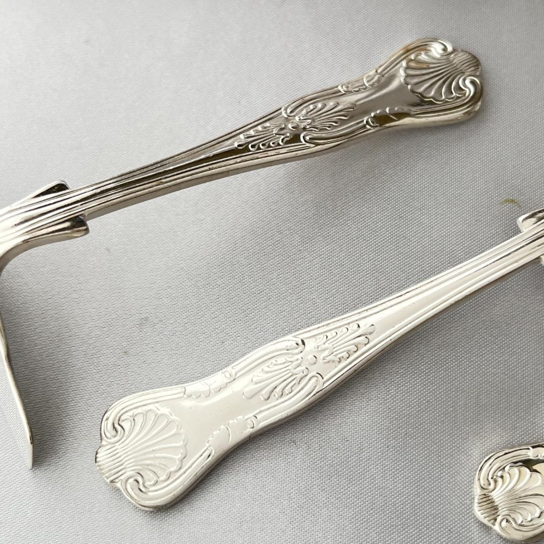 【英国】 キングスパターン ミニサーバー 3本【シルバープレート】