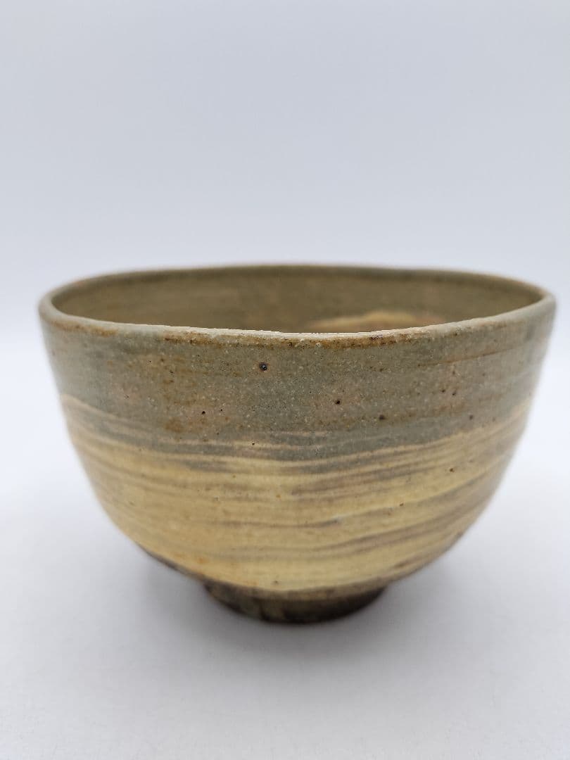 c860 数茶碗 刷毛目　青伊羅保 10客 中村与平 木箱 茶道具 古物