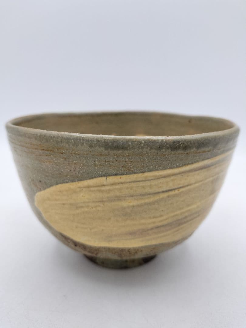 c860 数茶碗 刷毛目　青伊羅保 10客 中村与平 木箱 茶道具 古物