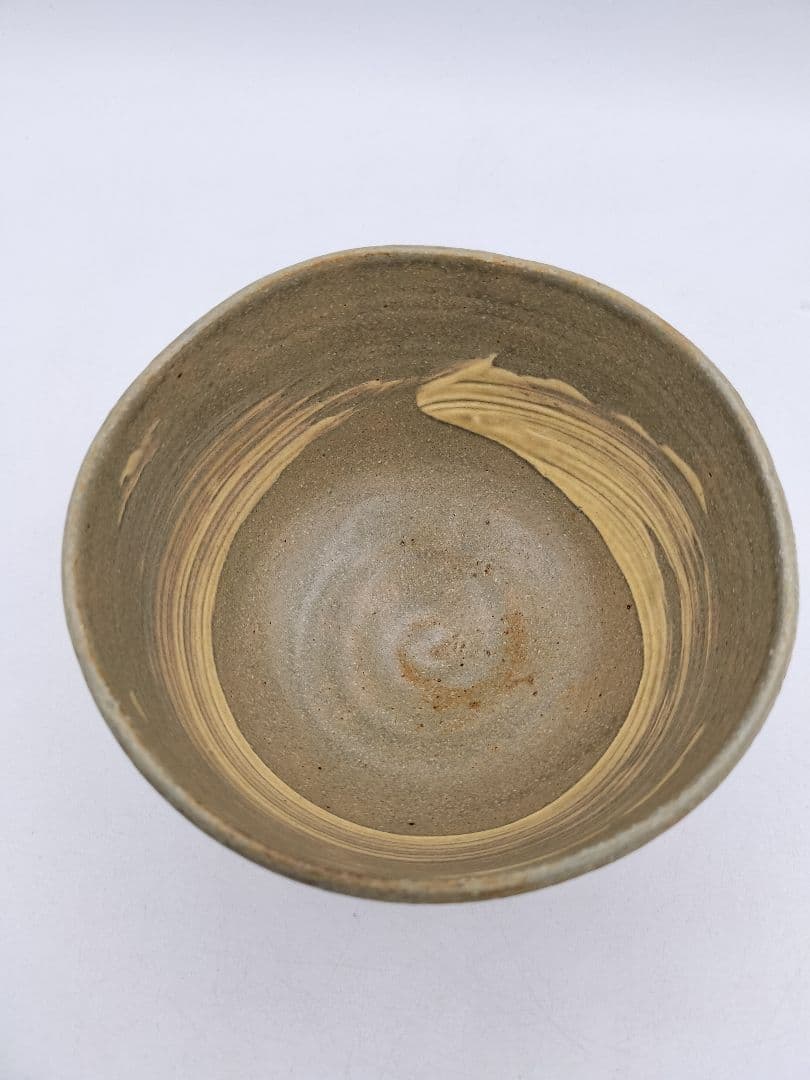 c860 数茶碗 刷毛目　青伊羅保 10客 中村与平 木箱 茶道具 古物