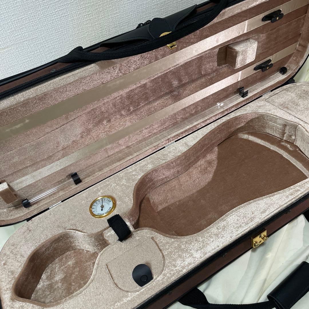 高級 バイオリンケース 4/4サイズ 湿度計 ハードケース