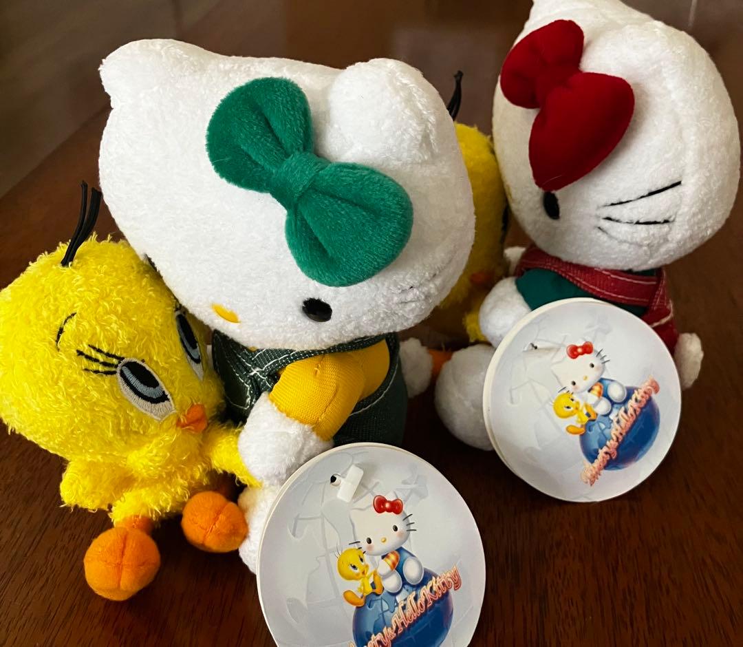 希少 トゥイーティー＆ハローキティコラボ 激レアぬいぐるみ2点セット サンリオ