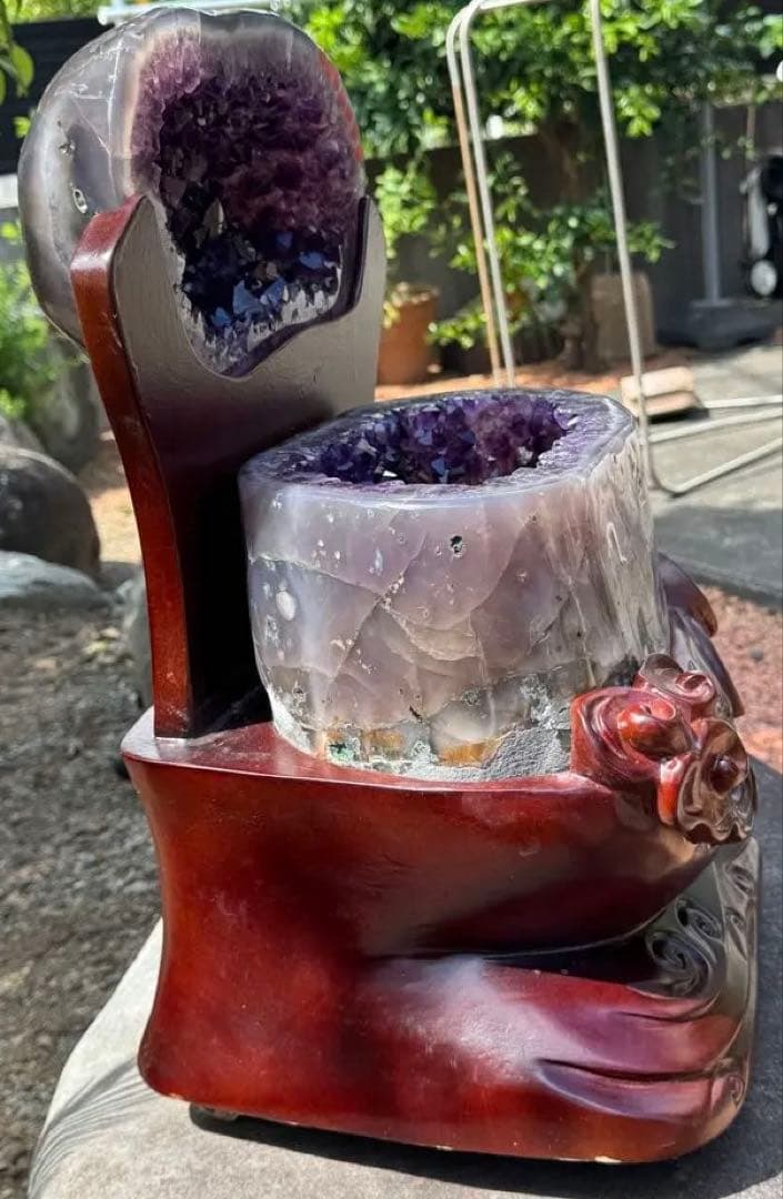 【一点物】ウルグアイ産　アメジスト聚宝盆