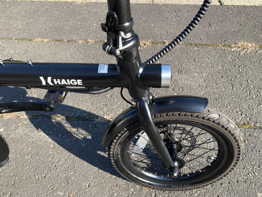 【動作確認済】送料無料HAIGEディスク式折りたたみ電動アシスト自転車16インチ