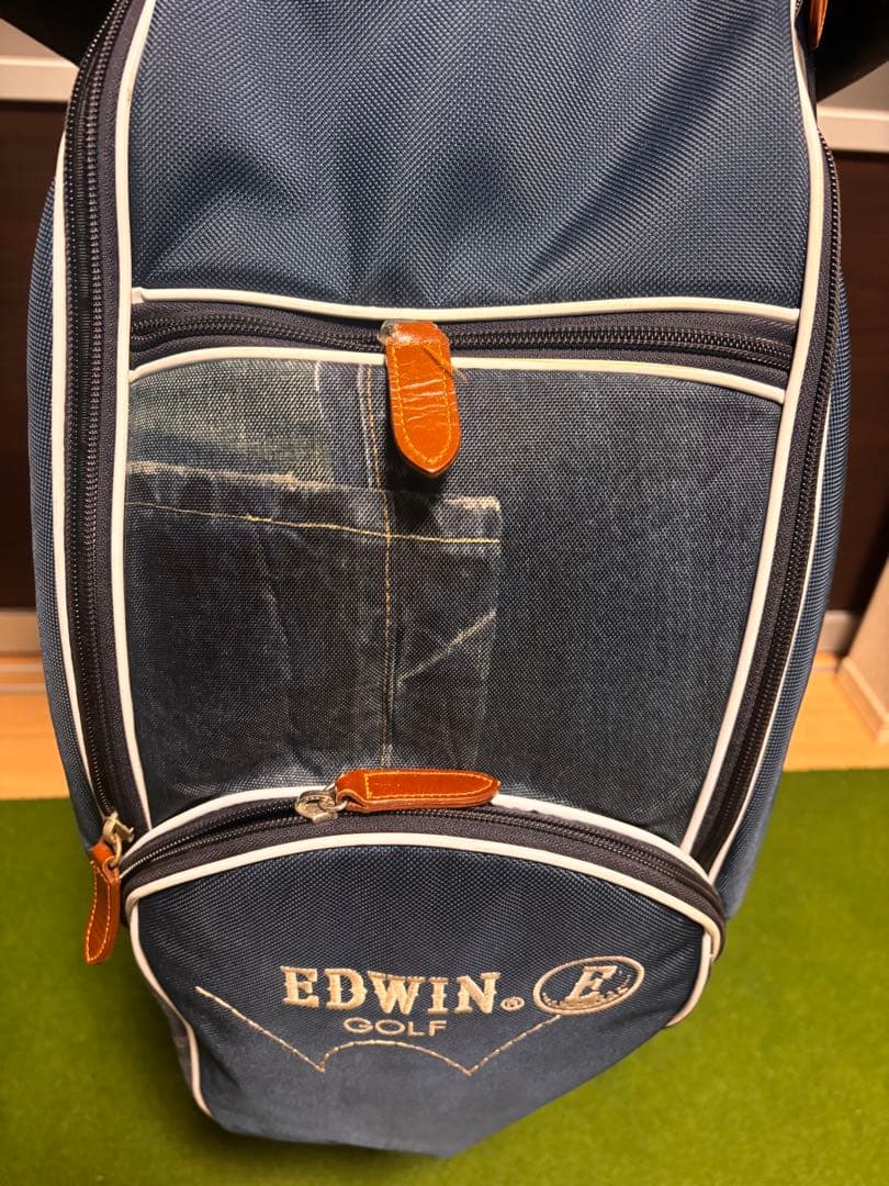 エドウィン ゴルフ EDWIN GOLF キャディバッグ 9型 ジーンズ柄