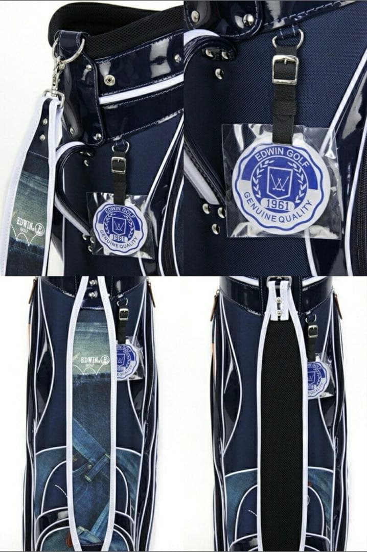 エドウィン ゴルフ EDWIN GOLF キャディバッグ 9型 ジーンズ柄