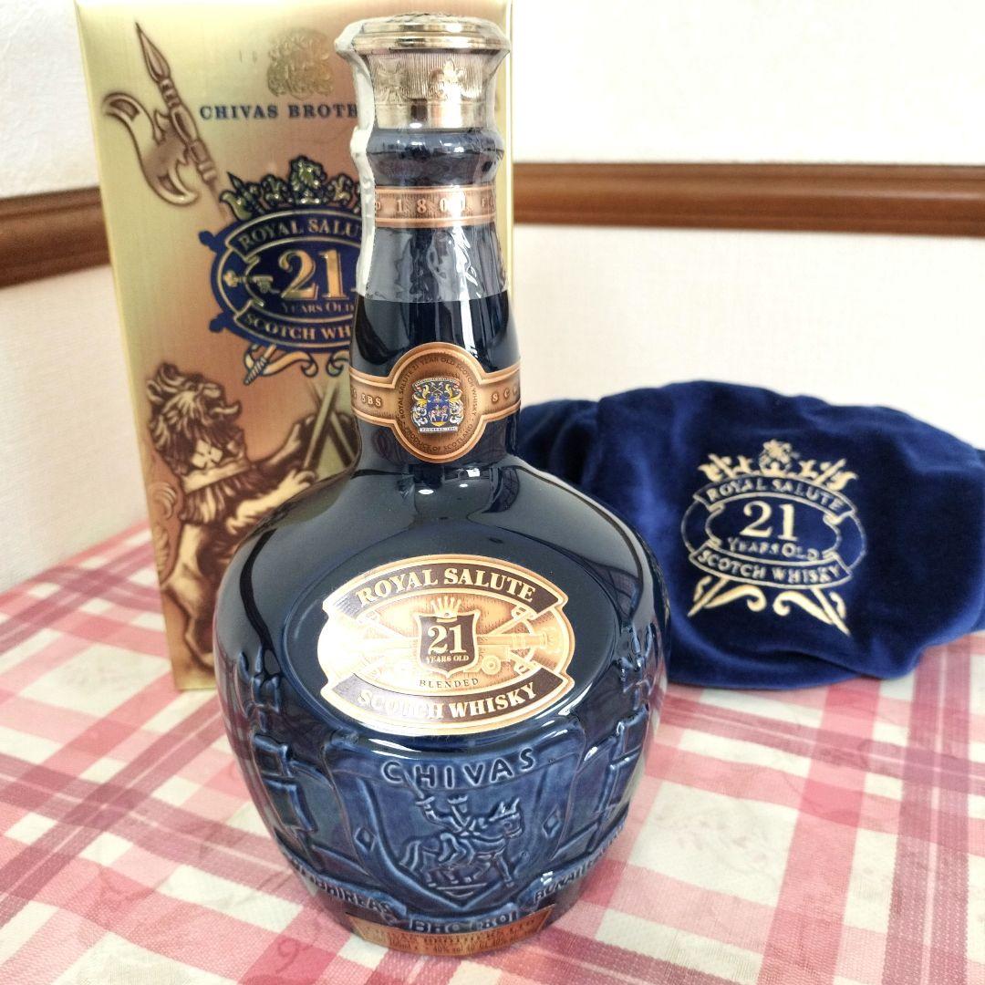未開封　ロイヤルサルート21 スコッチウイスキー SALUTE21青
