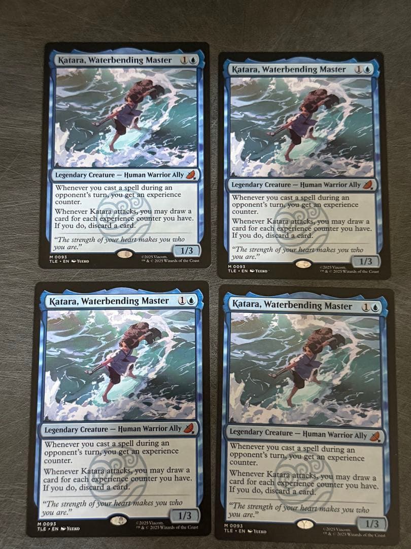 水の技の達人、カタラ　英語４枚セット　mtg