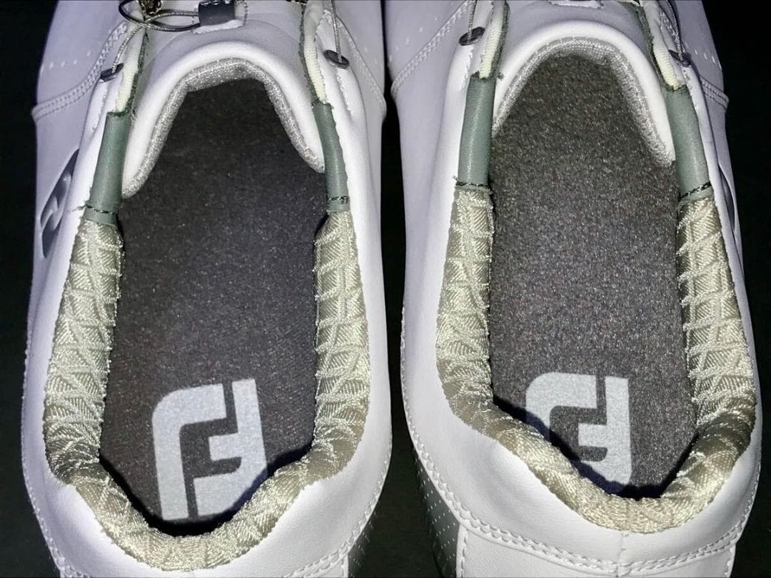 フットジョイ★ゴルフシューズ ダイヤル式 24.5 白×シルバー 99068J