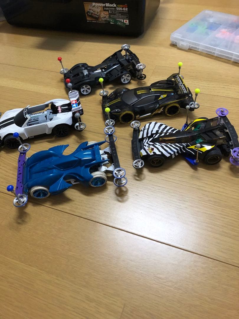 フホマノ　ミニ四駆 引退セット車両5台とパーツ・工具収納セット