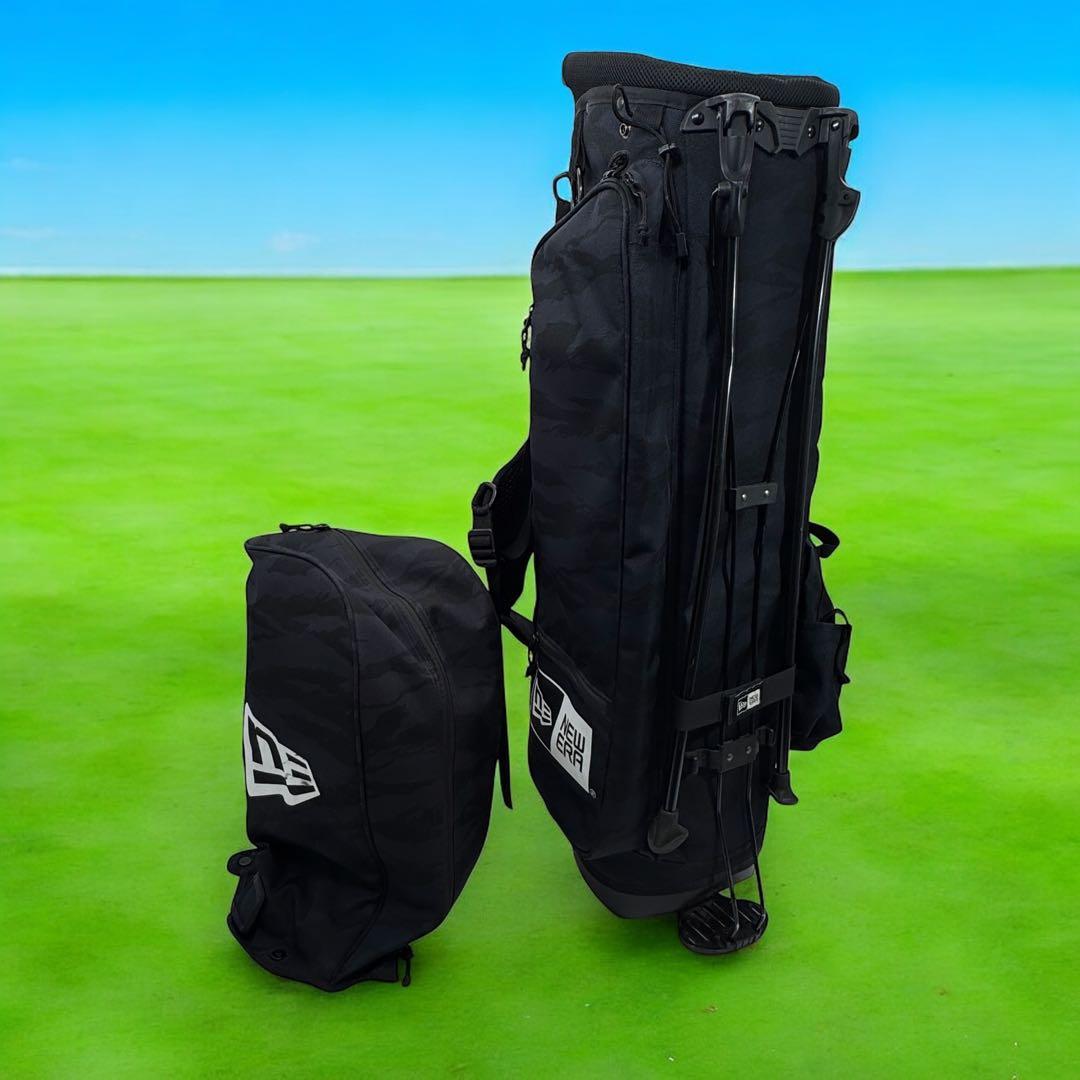 NEWERA キャディーバッグ　スタンド式　タイガーストライプカモネイビー