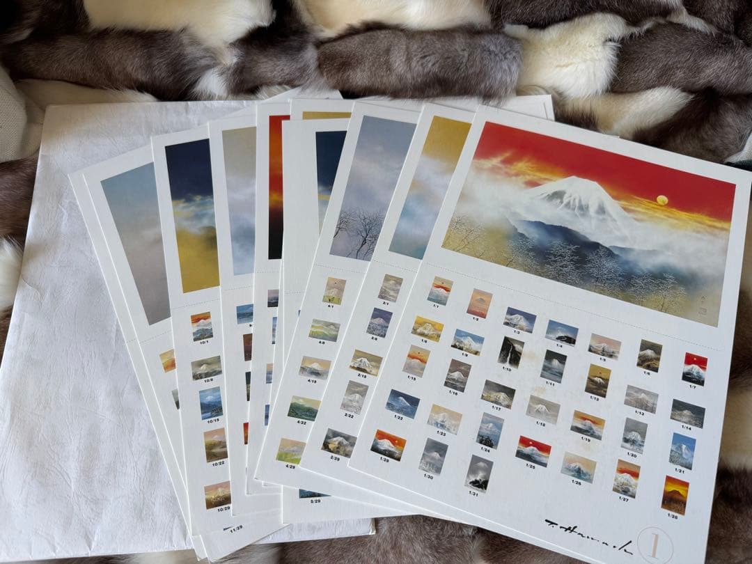 真作　浜田泰介　「初日」SM　油彩　平成7年　額装・共シール・タトウ箱・黄袋付き