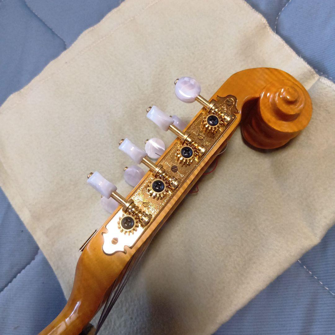 マンドリン 8弦 オレンジ系 ケース付き