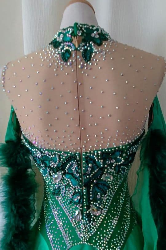 社交ダンスドレス！Gentil社スタンダードドレス！グリーン！