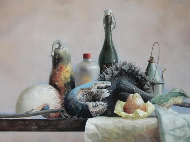 桜田晴義、【静物】、希少な画集より、状態良好、新品高級額装付