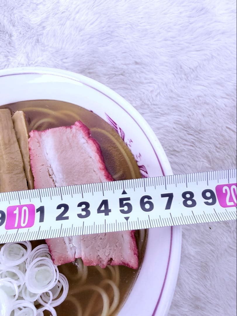 【食品サンプル】かわいいミニラーメン 昭和レトロ 醤油味風 直径17.5cm