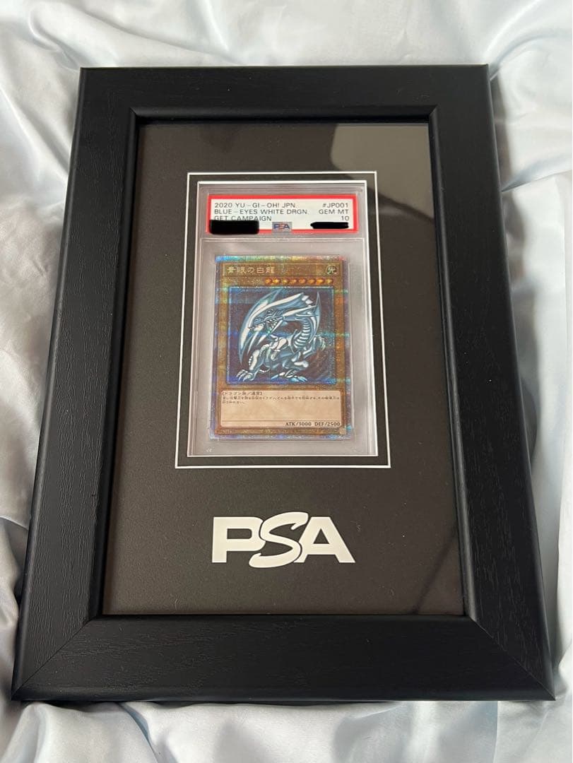 青眼の白龍　プリシク　PSA 10　フレーム付き