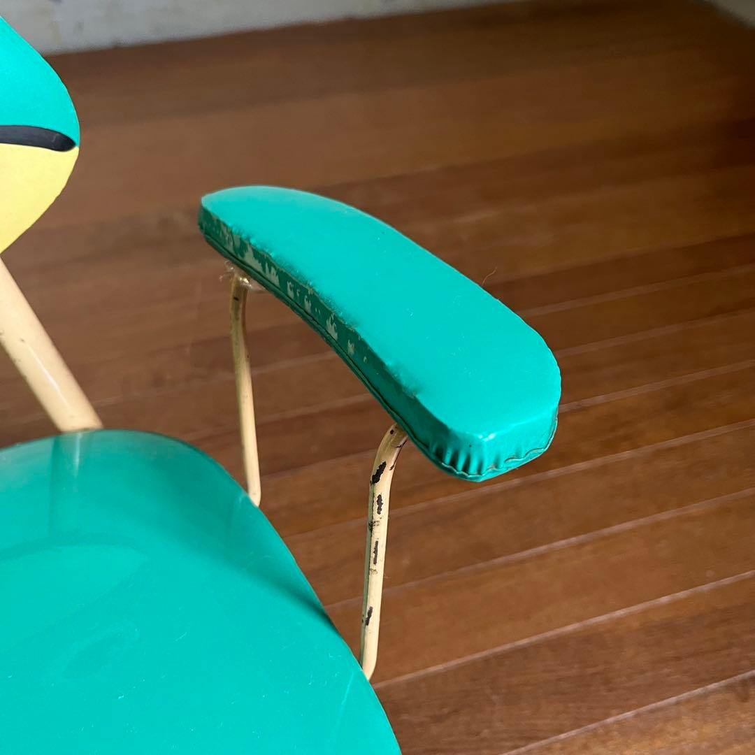 【アンティーク】昭和レトロ カエル ケロヨン 子供用椅子 キッズチェア 笛鳴り