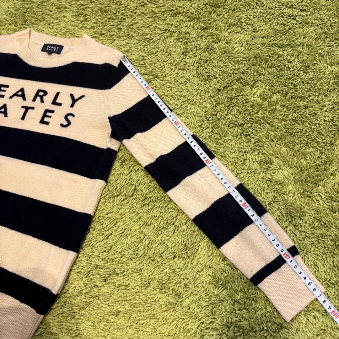 パーリーゲイツ PEARLYGATES ニットセーター ボーダー カシミア混 0