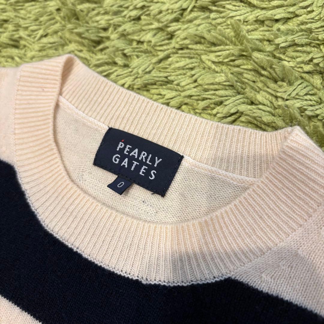 パーリーゲイツ PEARLYGATES ニットセーター ボーダー カシミア混 0