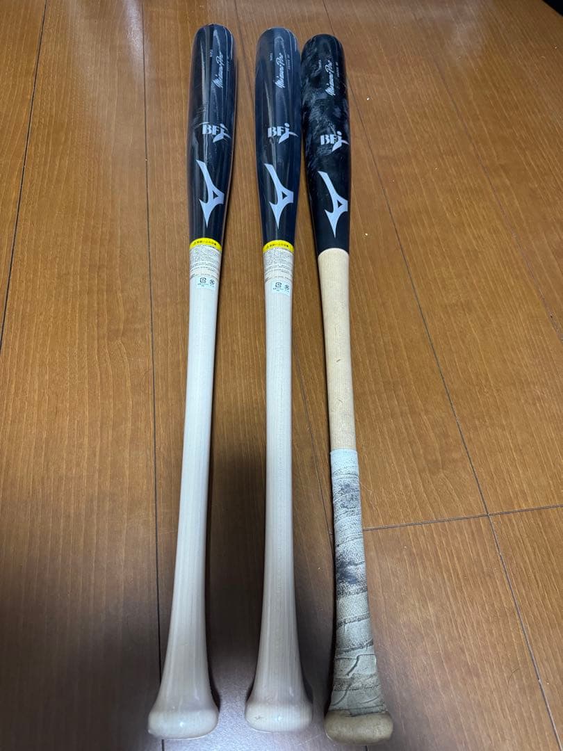 MIZUNOオーダーバット 村上モデル 新品2本、中古1本(新品の本数増減あり)