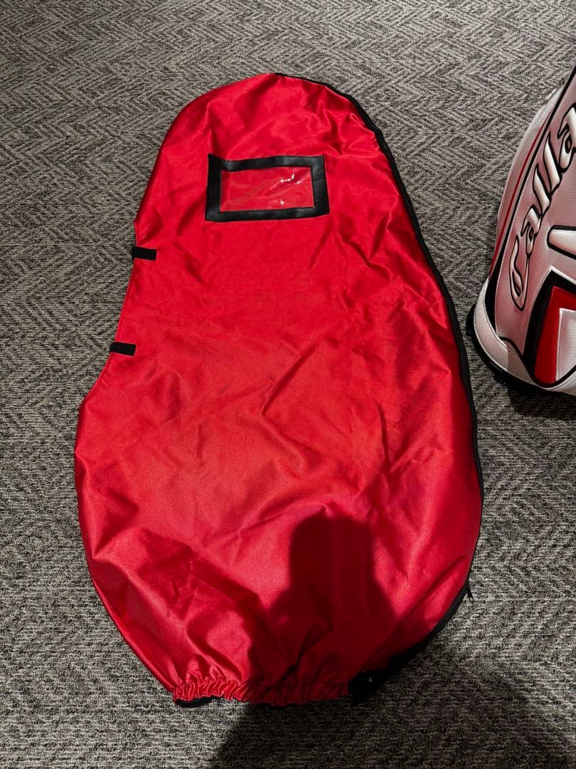 【美品/1度のみ使用】キャロウェイ Callaway キャディバッグ赤カバー付