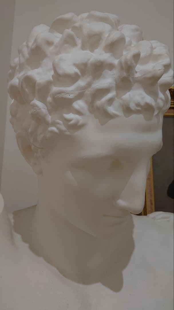 【中古品】石膏像　ヘルメス　胸像　中古品　デッサン用　スタジオ　オブジェ