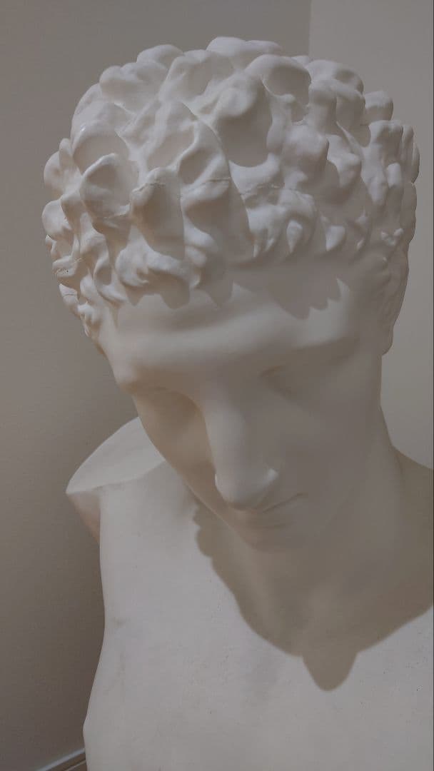 【中古品】石膏像　ヘルメス　胸像　中古品　デッサン用　スタジオ　オブジェ