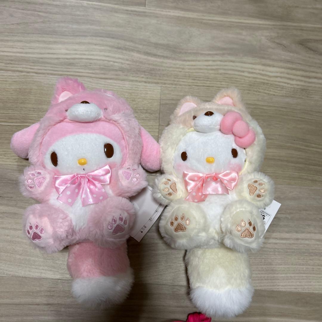 サンリオ　キティ、マイメロ　ご当地ぬいぐるみ　北海道　キツネ