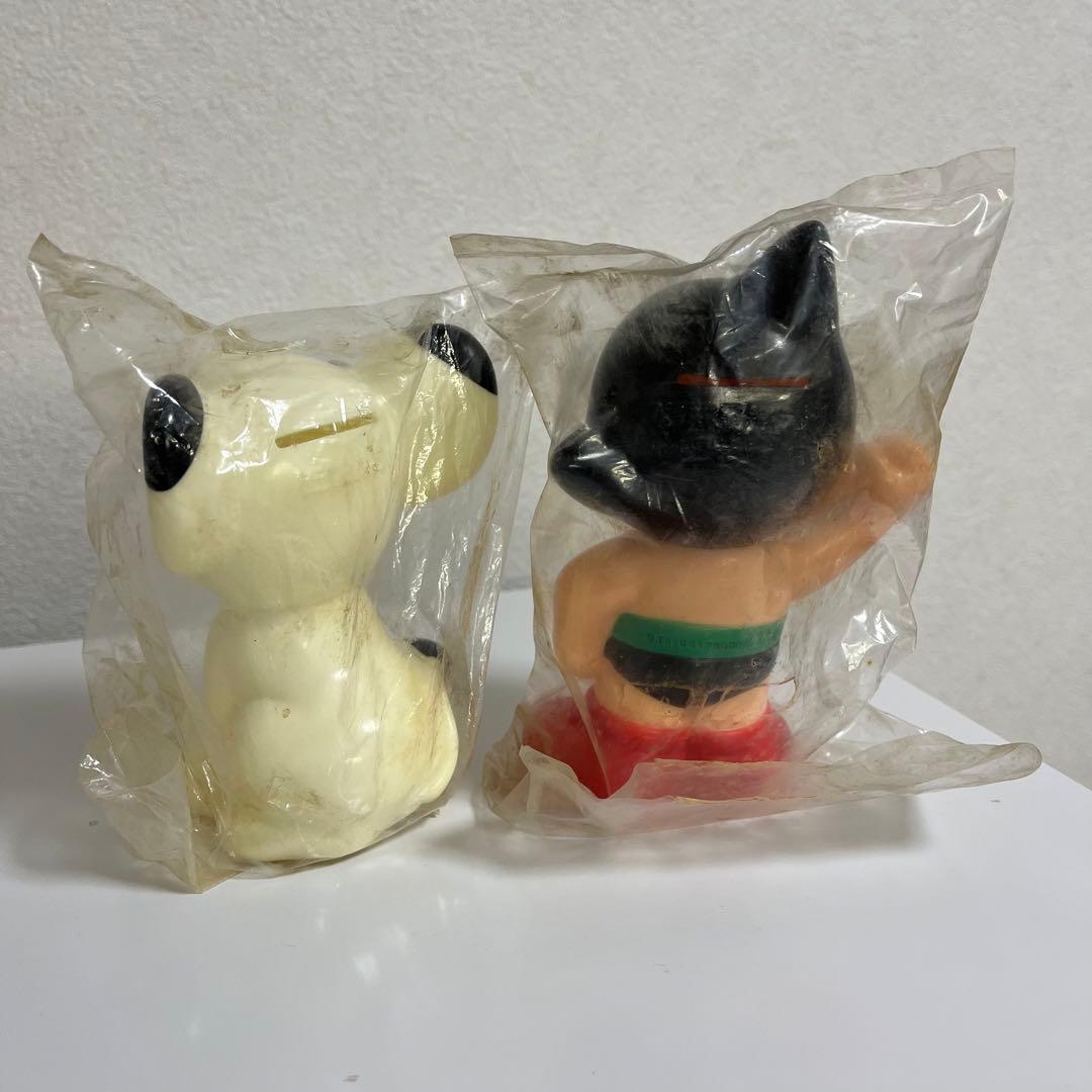 手塚治虫　鉄腕アトム　&　ジャングル大帝レオ　貯金箱　２体セット　（近畿銀行）