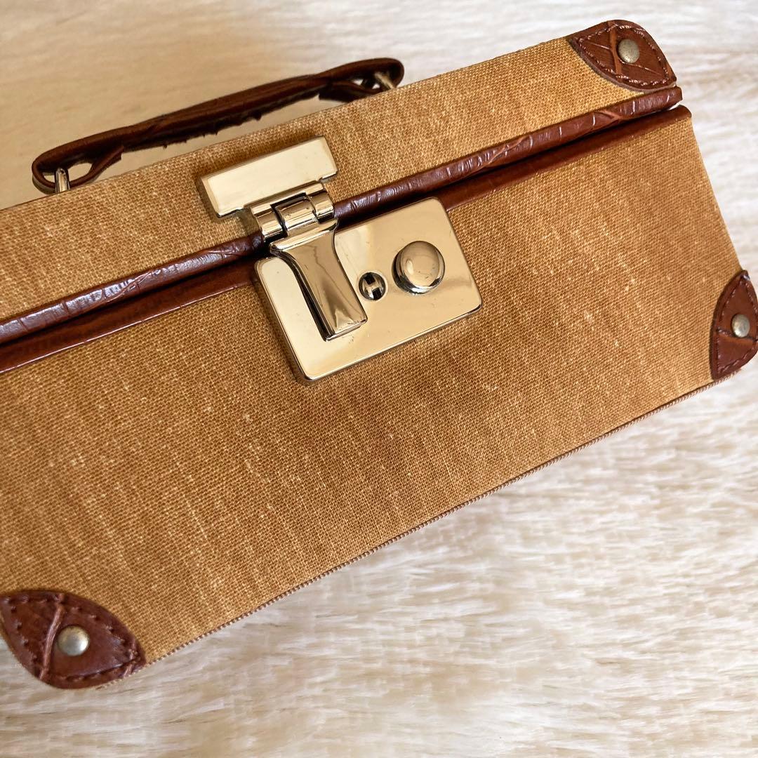 ジュエリー ボックス トランク　ミラー ケース　鍵付き　ヴィンテージ　小物入れ