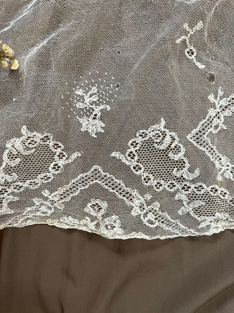 ◆フランスアンティーク｜お宝級の高級レース素材メッシュ編みマリーヌメルヘン