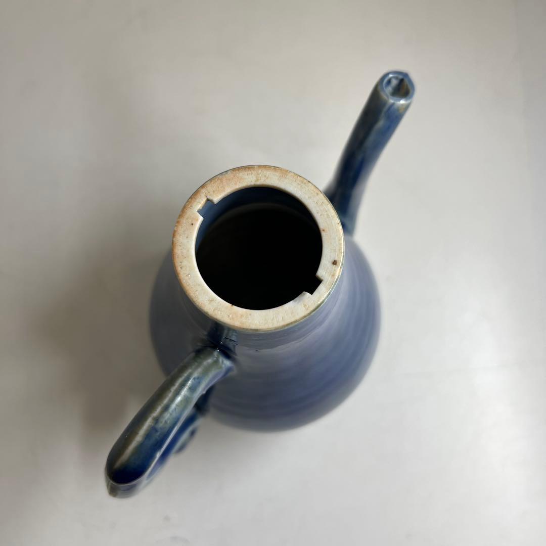 中国明時代　景徳鎮民窯　瑠璃釉水注　高さ18.5㎝トトコサ東な8-0121☆2F