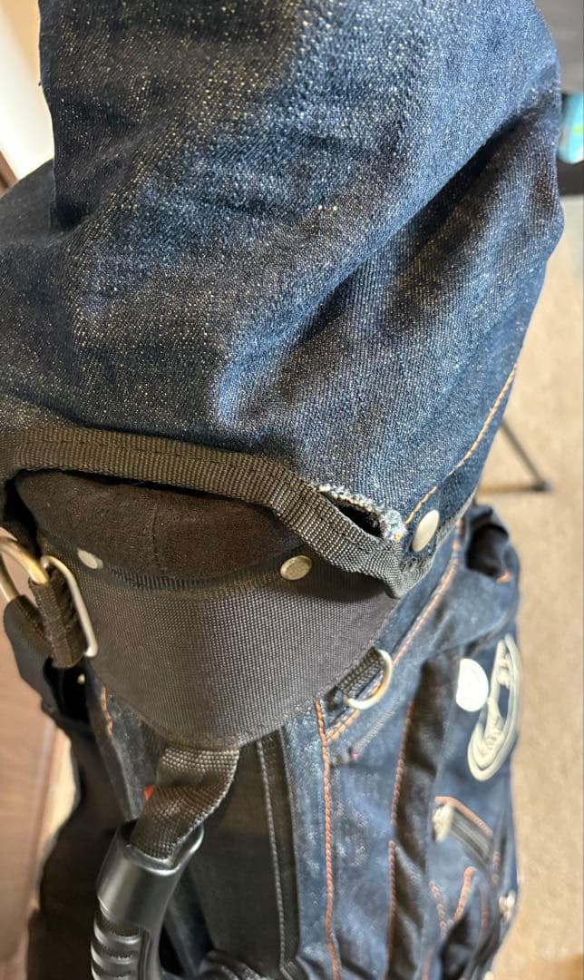 レア エヴィスゴルフ EVISU キャディバッグ デニム フードカバー付き