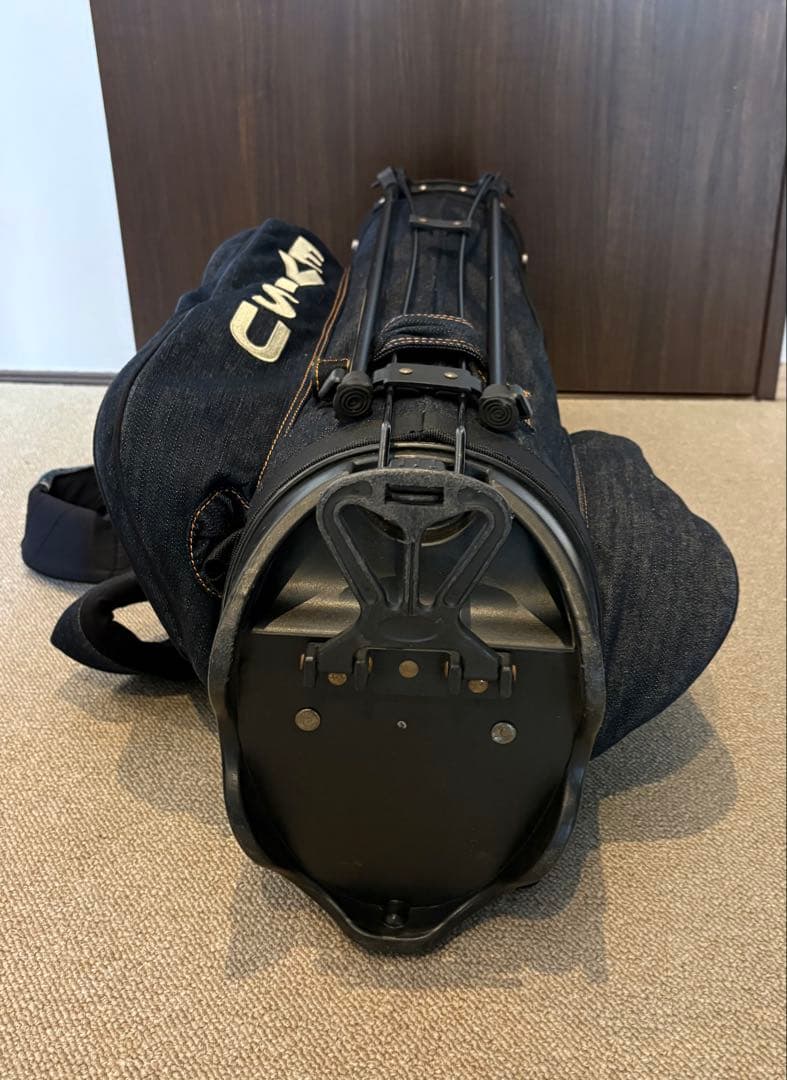 レア エヴィスゴルフ EVISU キャディバッグ デニム フードカバー付き