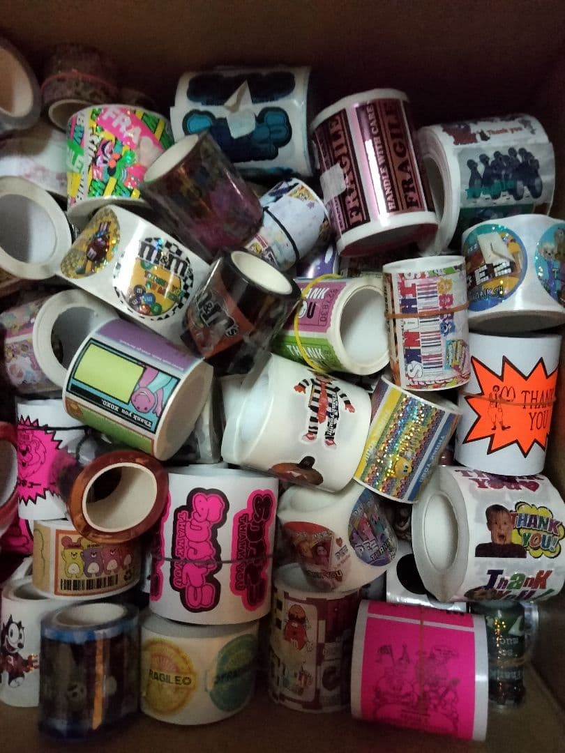 ロールシール、PETテープ　まとめ売り　約107本+メモ等