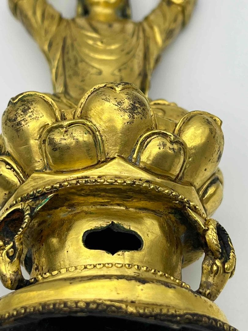 唐時代　金銅釈迦様立像　阿弥陀如来　金銅仏　唐物　仏教用品(C-80)