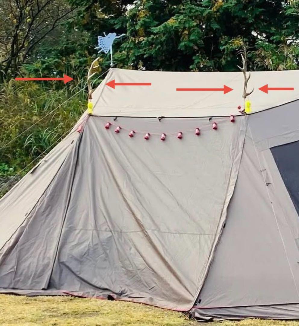 鹿の角　左右セット　テント タープ　希少！4角品（左右8ポイント）