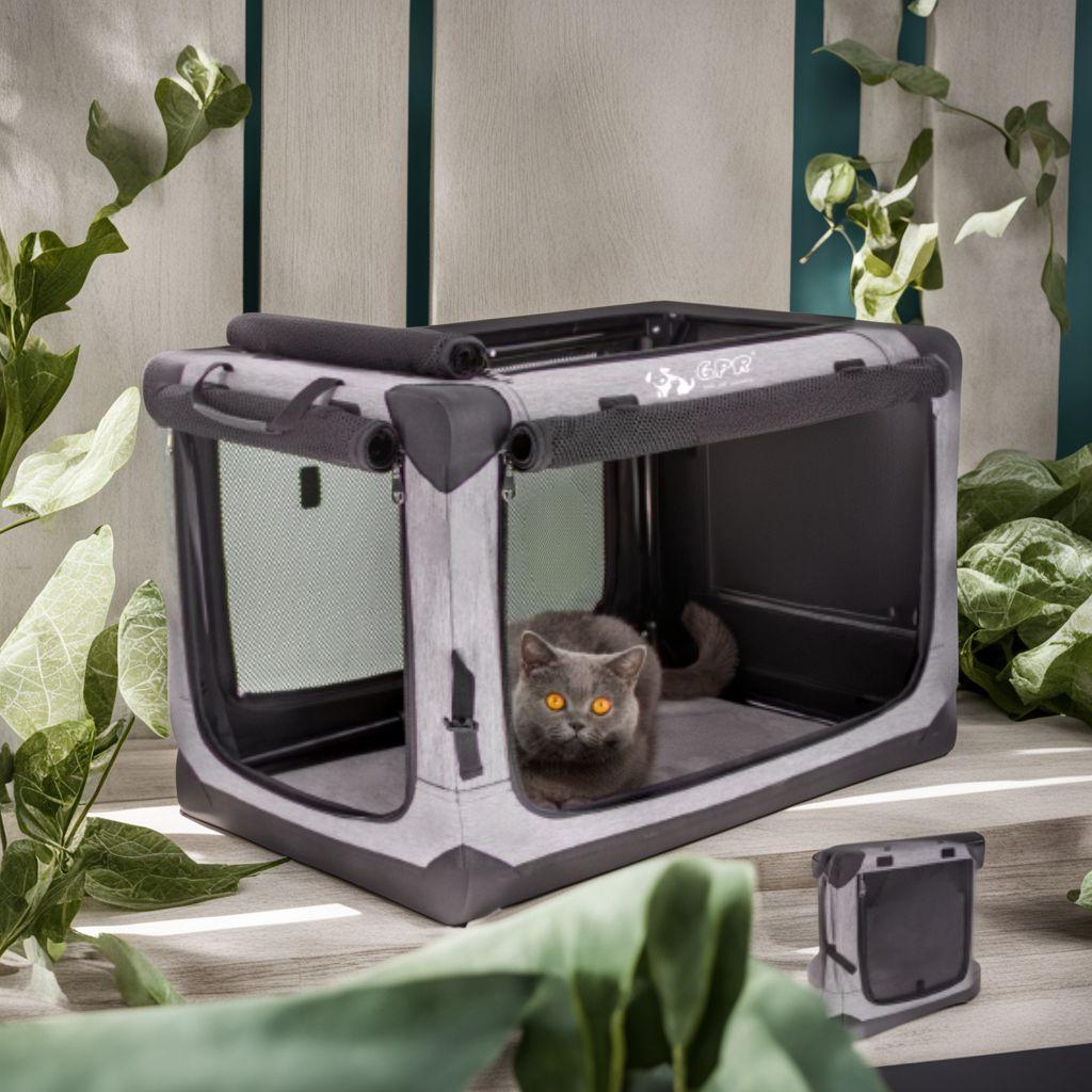 ケージ カバー取り外せる ペットキャリー ペットハウス 4面メッシュ