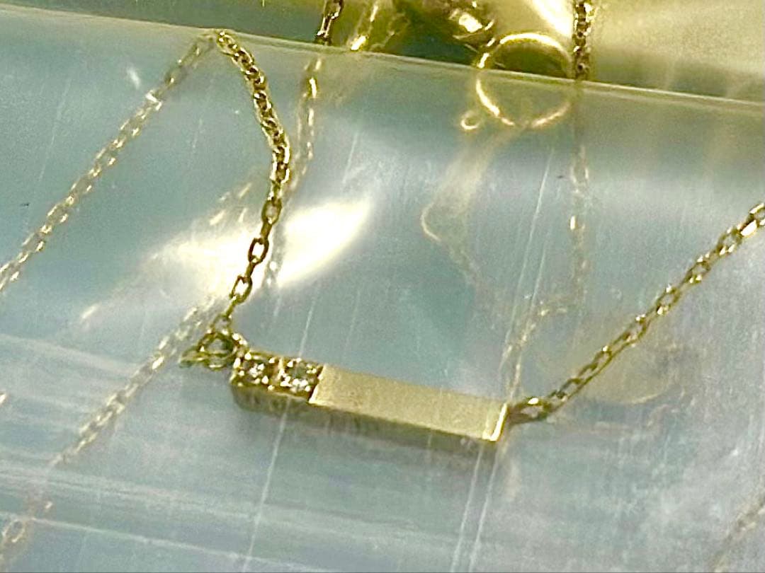 ⭐️SoireeO 10K ダイヤモンド付きバータイプネックレス Nissy