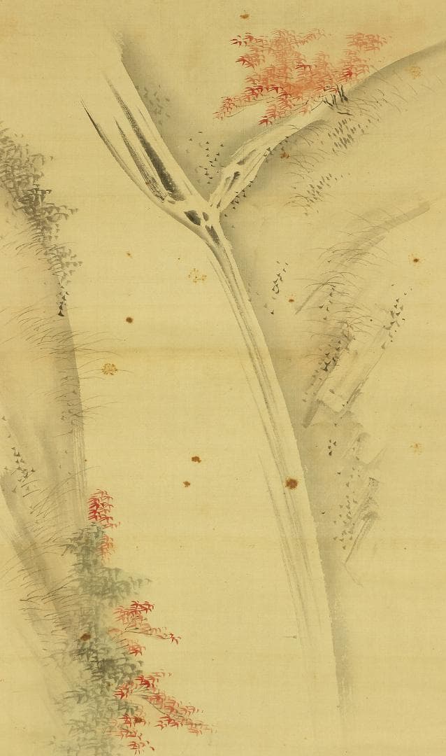 森寛斎 1814-1894 京都 森派 明治の応挙 鹿秋風景 掛軸 肉筆 絹本