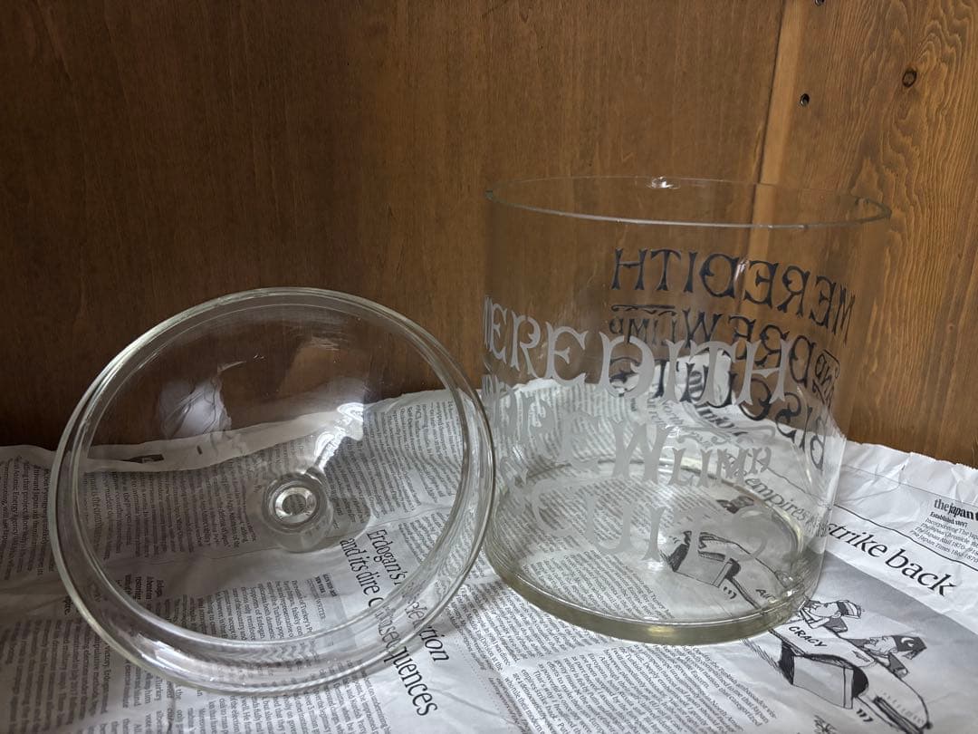 ガラスジャー ブルーダブルライティング